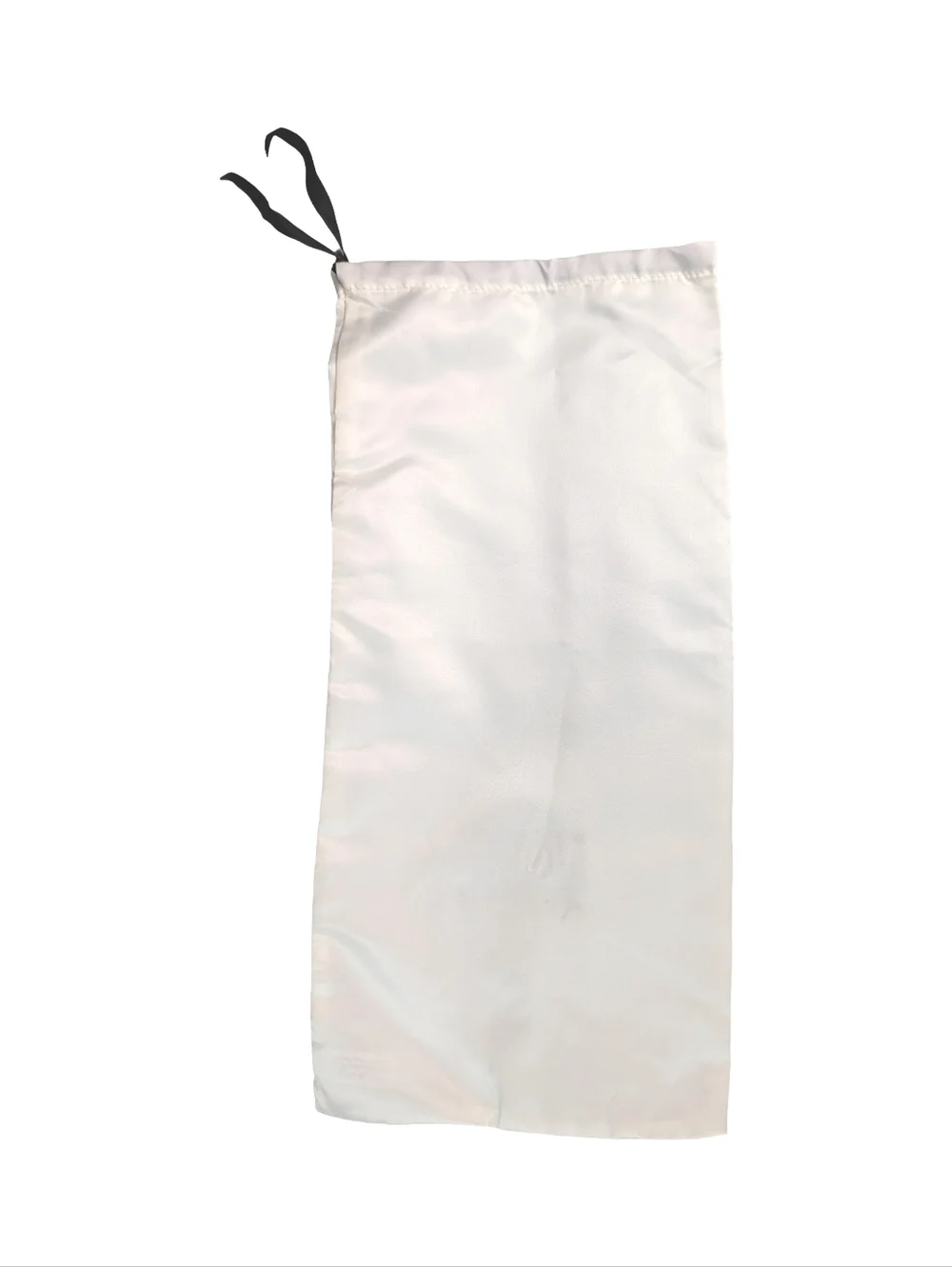 Gucci White Satin Drawstring Dustbag Pouch with Black Tie Authentic - Picture 2 of 4